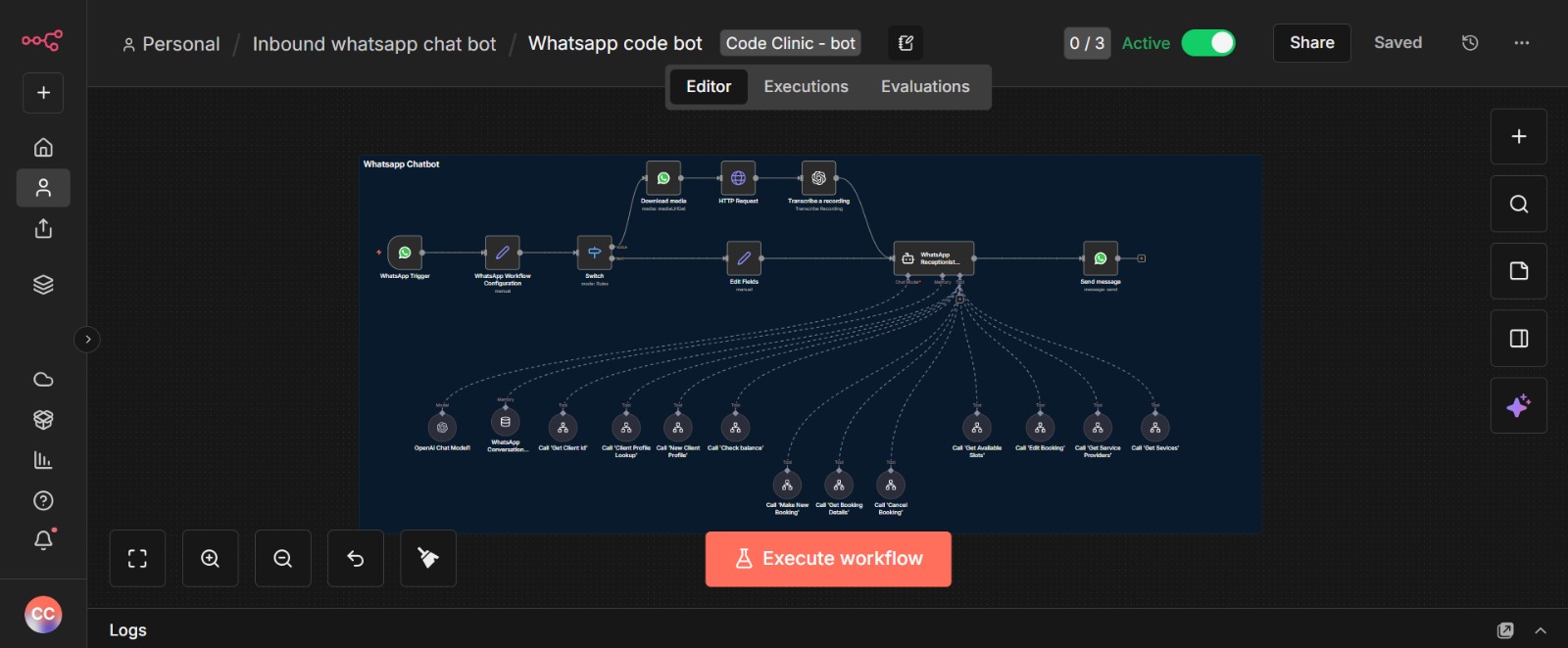 WhatsApp booking notification